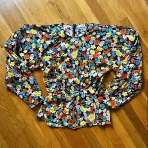 Floral Ganni blouse